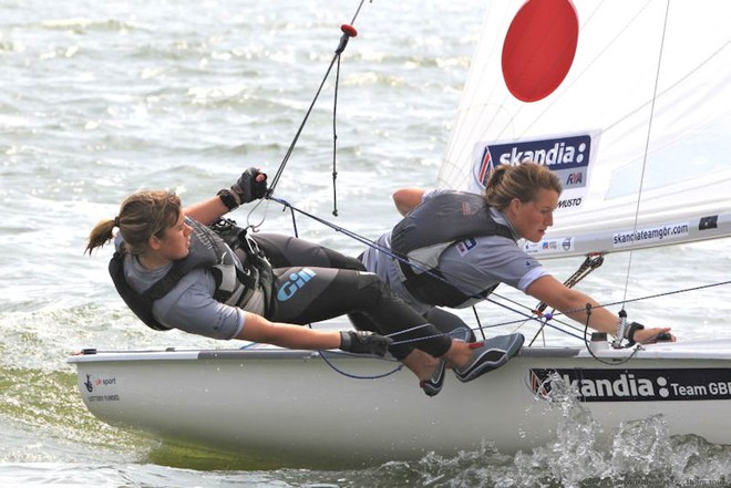 Anna Burnet and Fiona Stewart - 470 Junior World Championship 2012 © Thom Touw http://www.thomtouw.com